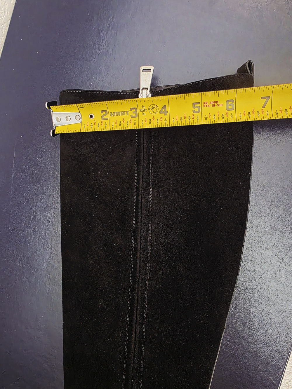 Ralph Lauren Black Leather & Suede Knee-High Stiletto Buckle Boots - Size US 8.5 - Picture 16 of 16